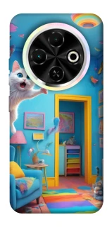Чехол на TECNO Spark 30C crazy cat фото 1 из 1