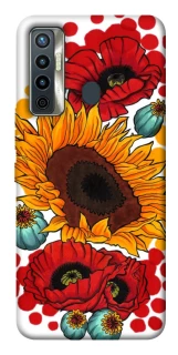 Чохол на TECNO Camon 17 Соняшники та маки фото 1 з 1
