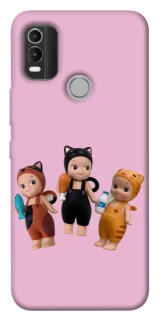 Чехол на Nokia C21 Plus Cat Cafe Trio фото 1 из 1