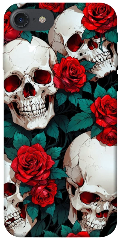 Чохол на Apple iPhone 7 / 8 (4.7") skull and rose фото 1 з 1