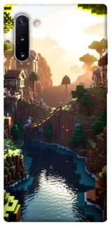 Чехол на Samsung Galaxy Note 10 Minecraft sunset фото 1 из 1