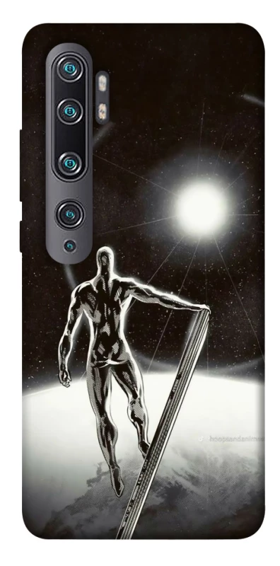 Чехол на Xiaomi Mi Note 10 / Note 10 Pro / Mi CC9 Pro Серебряный сёрфер фото 1 из 1