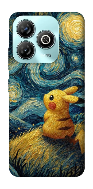 Чехол на ZTE Blade A75 4G Pikachu and Van Gogh фото 1 из 1