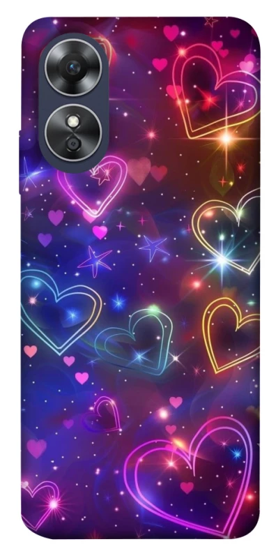 Чохол на Oppo A17 Drawn hearts фото 1 з 1