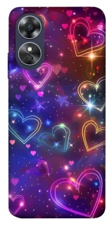 Чохол на Oppo A17 Drawn hearts фото 1 з 1