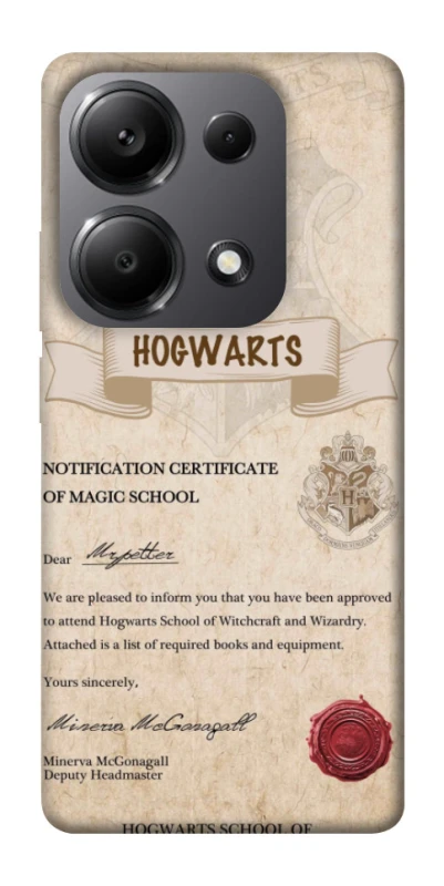 Чохол на Xiaomi Redmi Note 13 Pro 4G The Hogwarts acceptance letter фото 1 з 1