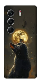 Чохол на Tecno Camon 40 Кіт під місяцем v2 фото 1 з 1