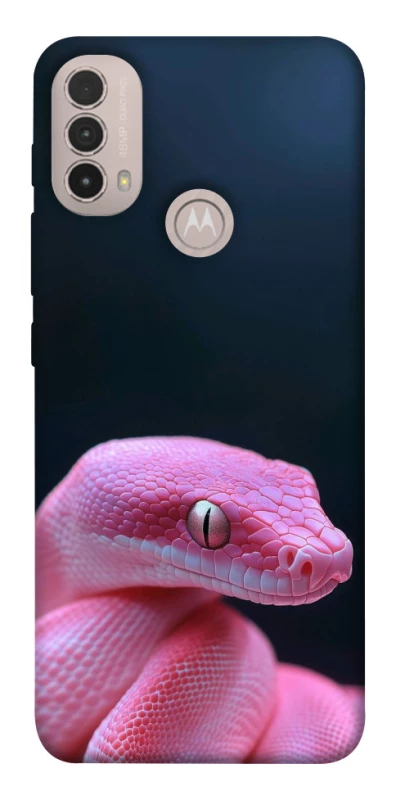 Чохол на Motorola Moto E40 Рожева змія фото 1 з 1