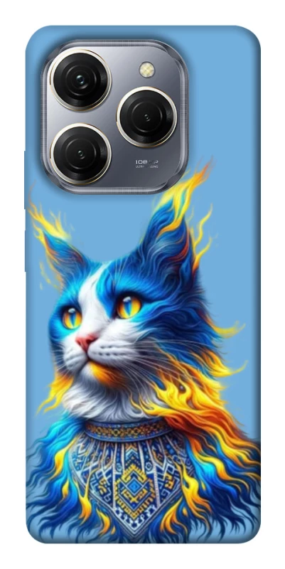 Чехол на TECNO Spark 20 Pro Кот патриот фото 1 из 1
