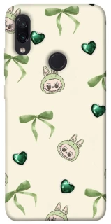 Чехол на Xiaomi Redmi Note 7 / Note 7 Pro / Note 7s Labubu Green Heart фото 1 из 1