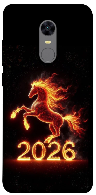 Чохол на Xiaomi Redmi 5 Plus / Redmi Note 5 (Single Camera) Red Fire Horse ver.1 фото 1 з 1