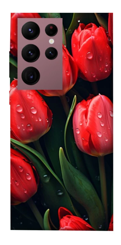 Чохол на Samsung Galaxy S22 Ultra Червоні тюльпани фото 1 з 1