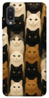 Чохол на Samsung Galaxy A02 Colorful Cat Collage фото 1 Чохол на Samsung Galaxy A02 Colorful Cat Collage фото 1 з 1