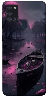 Чохол на Samsung Galaxy A21s Boat and flamingo фото 1 з 1