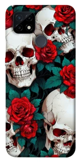 Чехол на Realme C21 skull and rose фото 1 из 1