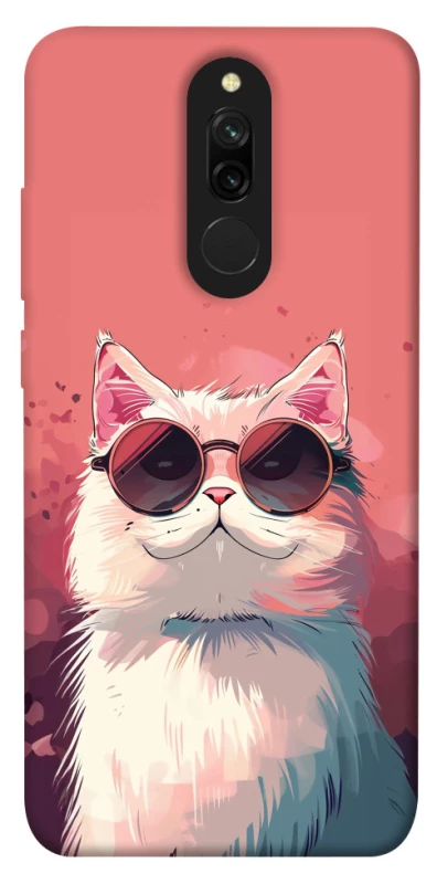 Чохол на Xiaomi Redmi 8 Сat with glasses фото 1 з 1