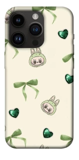 Чохол на Apple iPhone 14 Pro (6.1") Labubu Green Heart фото 1 з 1