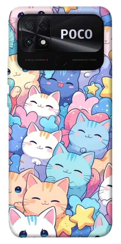 Чехол на Xiaomi Poco C40 Funny Kittens ver.3 фото 1 из 1