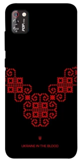 Чохол на TECNO POP 4 Pro Чорно-червона вишиванка фото 1 з 1
