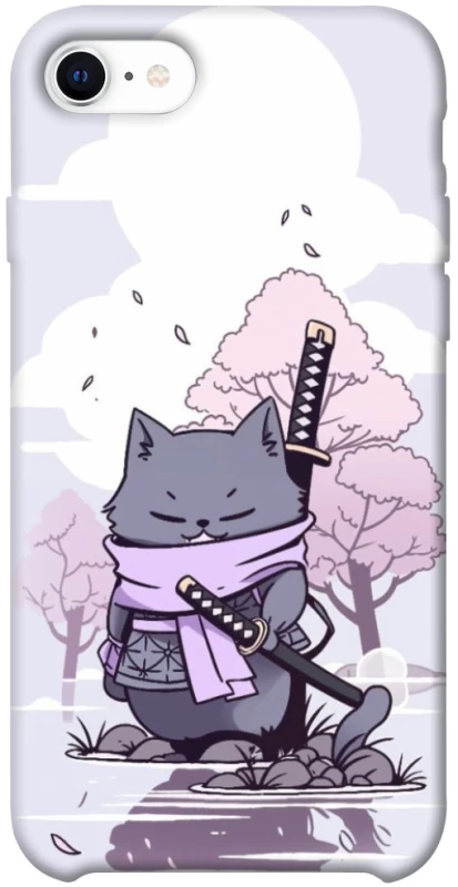 Чехол на Apple iPhone SE (2020) Samurai cat фото 1 из 1