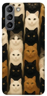 Чохол на Samsung Galaxy S21 Colorful Cat Collage фото 1 Чохол на Samsung Galaxy S21 Colorful Cat Collage фото 1 з 1