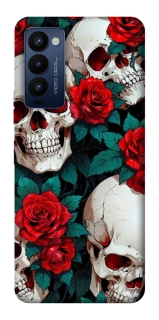 Чохол на TECNO Camon 18 Pro skull and rose фото 1 з 1