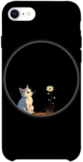 Чехол на Apple iPhone SE (2020) Cat and flower фото 1 из 1