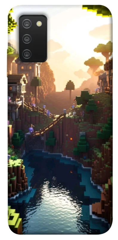 Чохол на Samsung Galaxy A03s Minecraft sunset фото 1 з 1