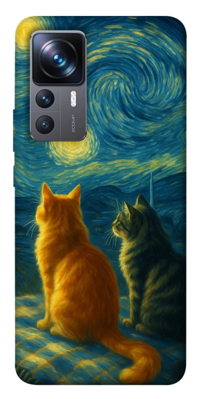 Чохол на Xiaomi 12T / 12T Pro Cats under the stars фото 1 з 1