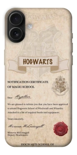 Чехол на Apple iPhone 16 Plus The Hogwarts acceptance letter фото 1 из 1