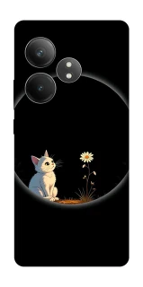 Чехол на Realme GT Neo 6 Cat and flower фото 1 из 1
