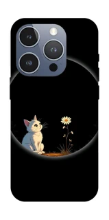 Чехол на Apple iPhone 16 Pro Cat and flower фото 1 из 1