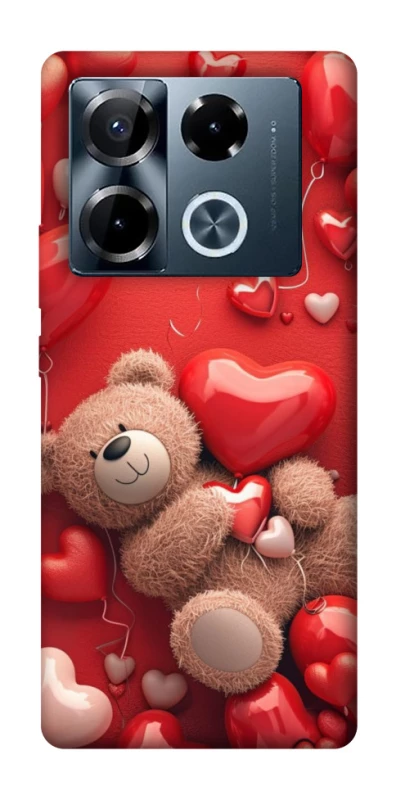 Чохол на Infinix Note 40 Pro 4G bear in hearts фото 1 з 1