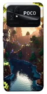 Чехол на Xiaomi Poco C40 Minecraft sunset фото 1 из 1