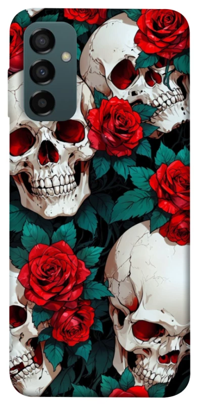 Чохол на Samsung Galaxy M14 5G skull and rose фото 1 з 1