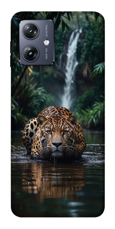 Чехол на Motorola Moto G54 Leopard in water фото 1 из 1