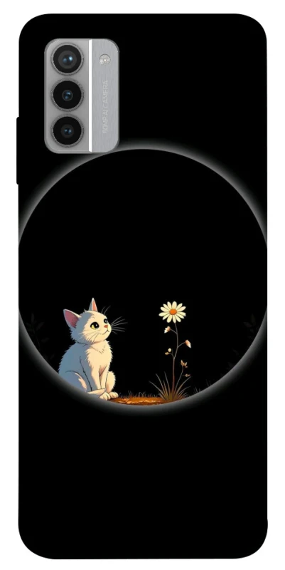 Чехол на Nokia G42 Cat and flower фото 1 из 1