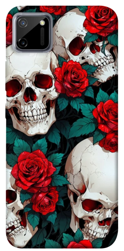 Чохол на Realme C11 skull and rose фото 1 з 1