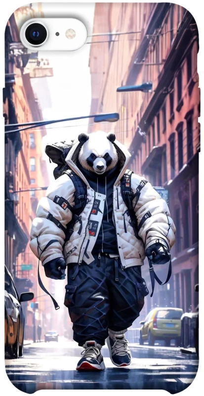 Чехол на Apple iPhone SE (2020) Панда курьер фото 1 из 1