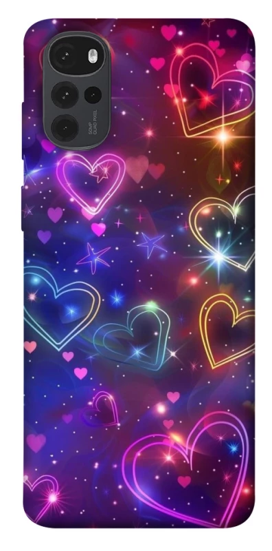 Чохол на Motorola Moto G22 Drawn hearts фото 1 з 1