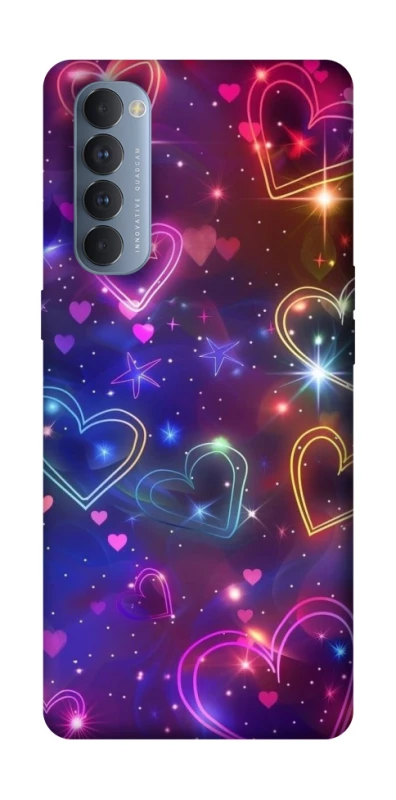 Чехол на Oppo Reno 4 Pro Drawn hearts фото 1 из 1