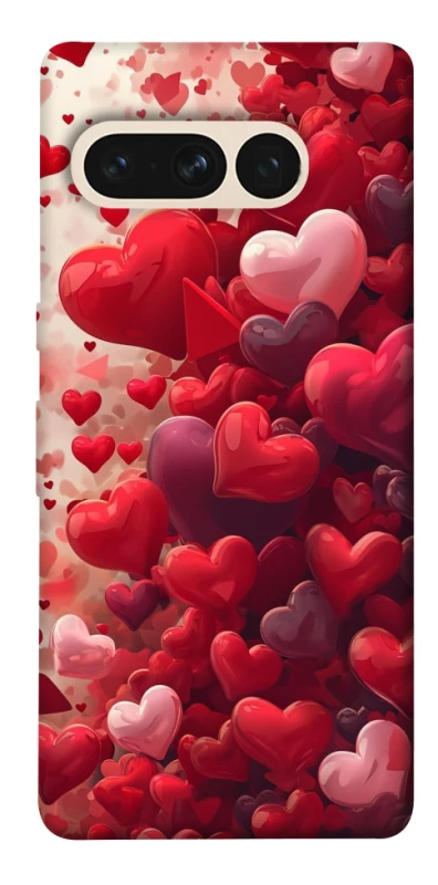 Чохол на Google Pixel 7 Pro Many hearts фото 1 з 1
