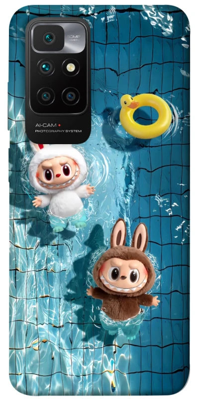 Чохол на Xiaomi Redmi 10 Labubu in the pool фото 1 з 1