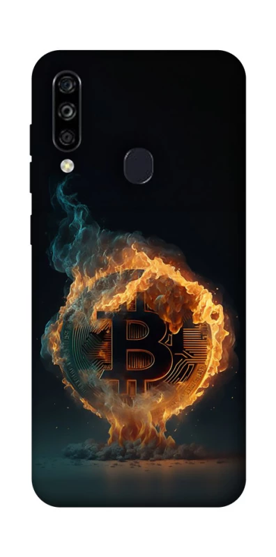 Чехол на ZTE Blade A7 (2020) Fire Bitcoin фото 1 из 1