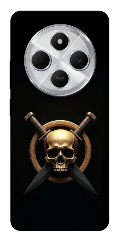 Чохол на Xiaomi Redmi 14C / Poco C75 Golden Skull фото 1 з 1
