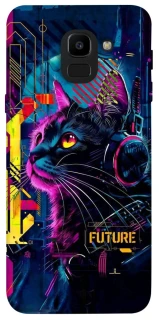 Чохол на Samsung J600F Galaxy J6 (2018) Cyber Cat v2 фото 1 з 1