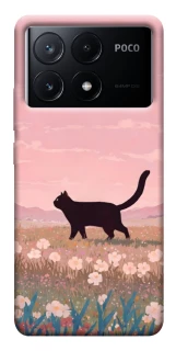 Чехол на Xiaomi Poco X6 cat on a field фото 1 из 1