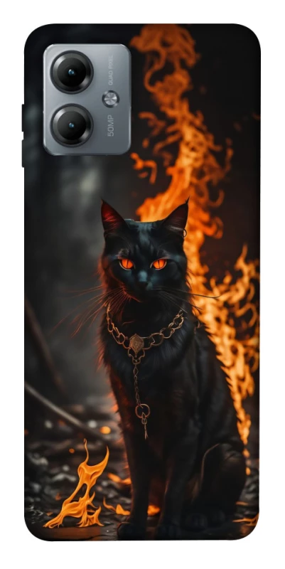 Чохол на Motorola Moto G14 Вогняний кіт фото 1 з 1