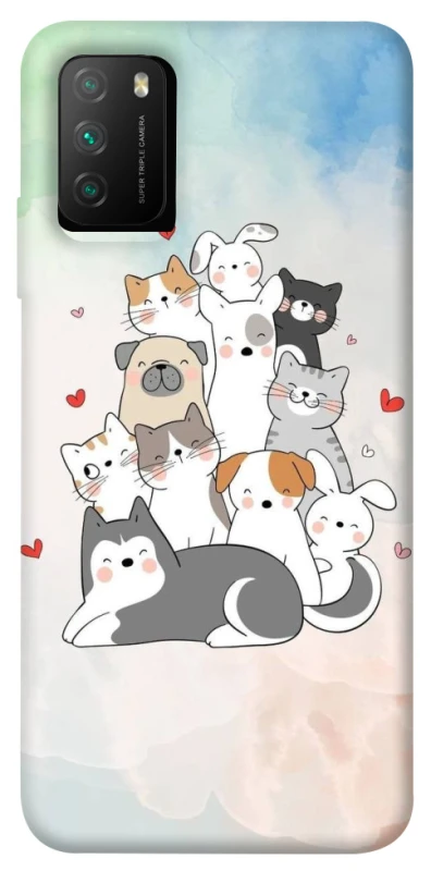 Чохол на Xiaomi Poco M3 Funny Pets ver.2 фото 1 з 1