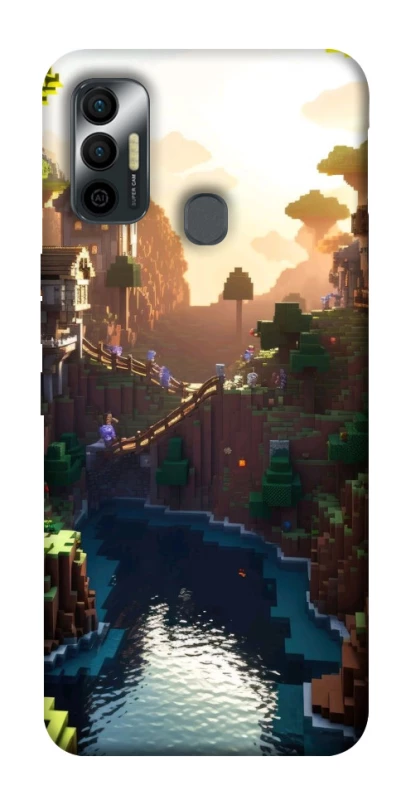 Чехол на TECNO Spark 7 Minecraft sunset фото 1 из 1